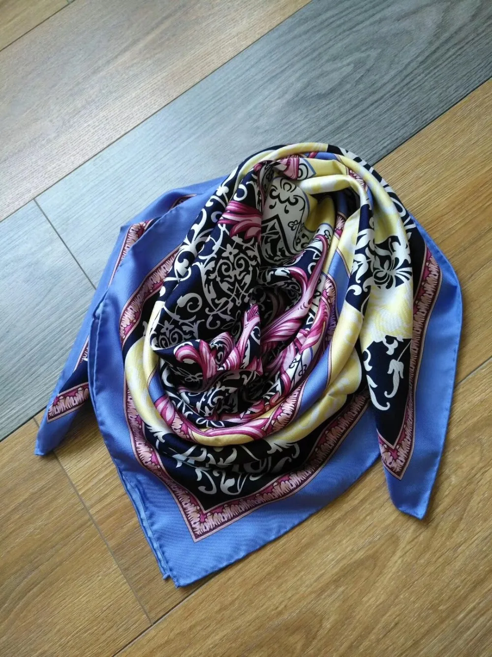 Новое поступление весенний классический шарф из чистого шелка с принтом саржевый шарф ручной работы 90*90 см шаль для женщин и девушек