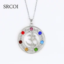 DIY Reiki 7 Crystal Beads Chakra Pendant Yoga Meditation & Angel Shape Quartz Crystal Necklace Healing Point Pendant As Gifts