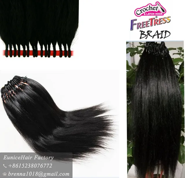 Blow Out on Freetress Flexi Lock Pre Loop Yaki Straight Crochet Remi
