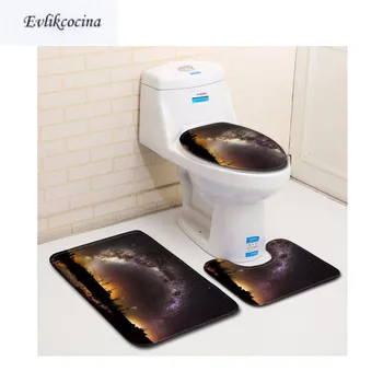 

Free Shipping 3pcs Like Bridge Skarry Banyo Bathroom Carpet Toilet Bath Mats Set Non Slip Pad Tapis Salle De Bain Alfombra Bano