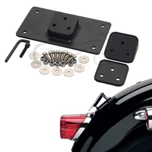 Мотоцикл черный Laydown наклона номерного знака Рамка Кронштейн для Harley Sportster Dyna Softail Electra Glide Road King 73-18