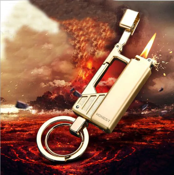 

Honest Multi-function keychain gas inflatable lighter men's gift