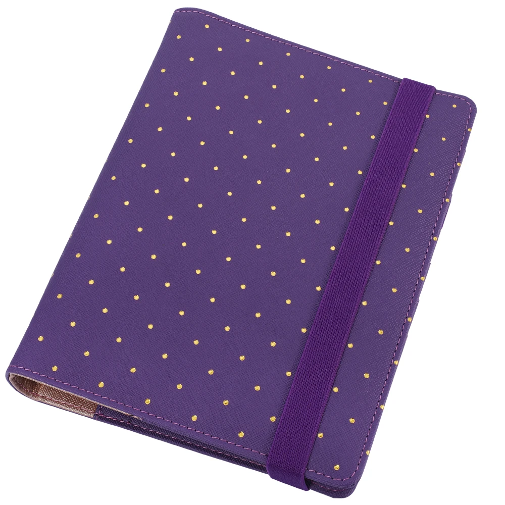 A5 A6 Polka Dot Planner Purple Travel Journal Spiral Binder Loose Leaf