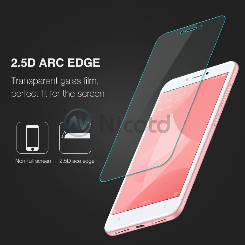 Nicotd 2.5D 9H Premium Tempered Glass For Xiaomi Redmi 4X Screen Protector Toughened protective film For Xiaomi Redmi 4X 5 (4)