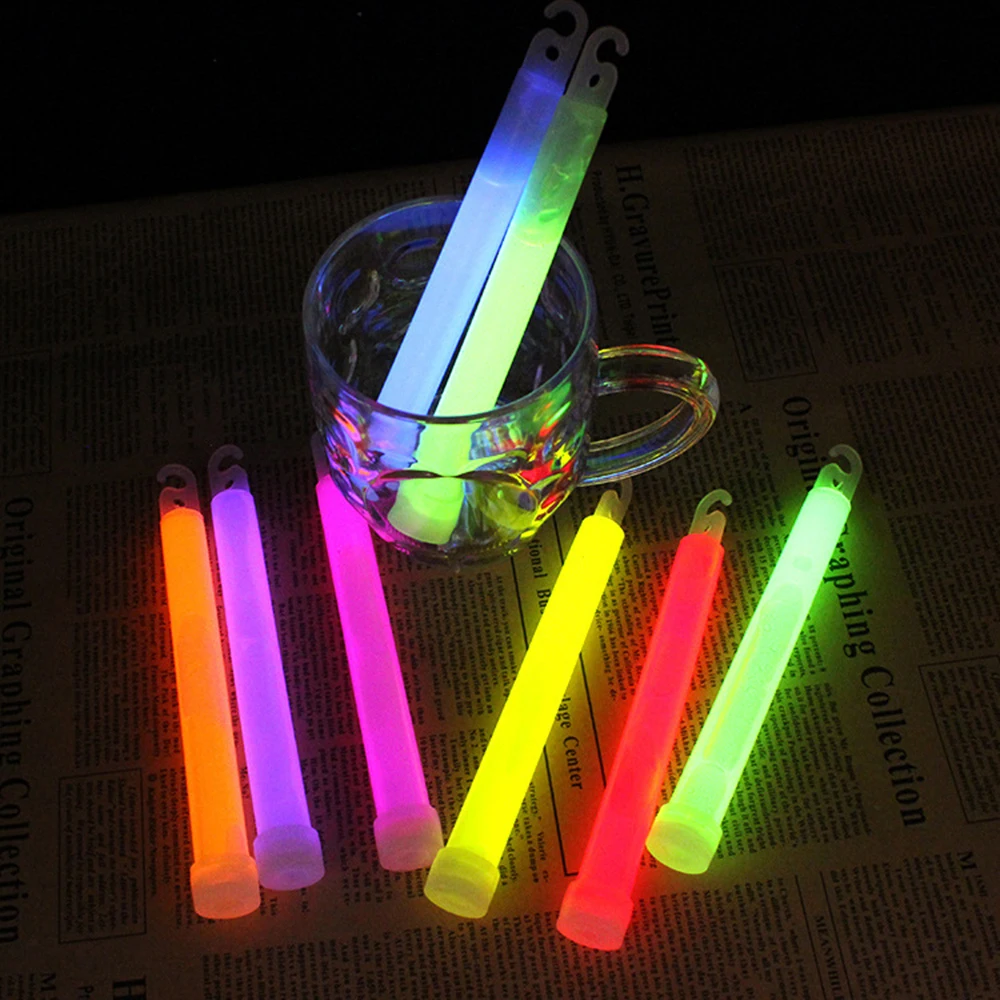 15 см промышленные светящиеся палочки вечерние светящиеся химические флюоресцентные палочки для Хэллоуина подвесные декоративные кемпинговые аварийные огни