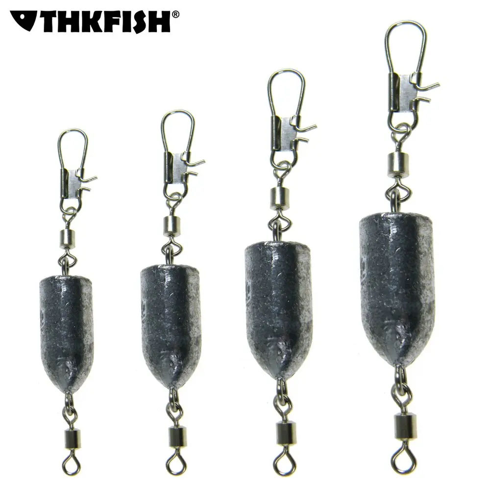 THKFISH 10 Pcs Fishing Lead Weights Sinker 10g 12g 20g 25g With Double