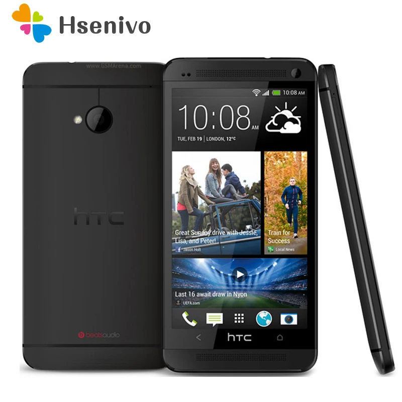 Unlocked Original Mobile Phones HTC ONE M7 2GB RAM 32GB ROM Smartphone 4.7inch Screen Android 5.0 Q