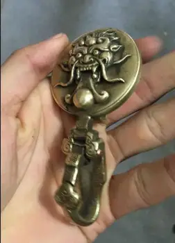 

OLD COLLECTIBLE CHINESE COPPER HANDWORK CARVED BELT BUCKLE
