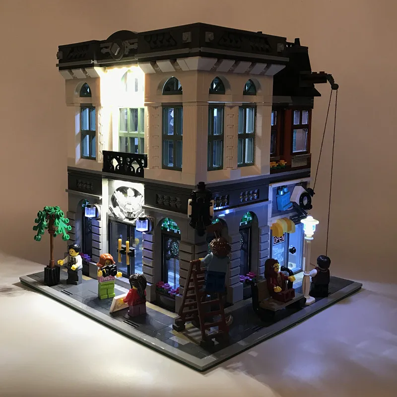 

Led Light Set DIY For Lego Building City Street 10251 Bank Model House Toys Building Blocks Creator City Street Series 15001