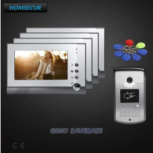 

HOMSECUR 1V4 7" Color Video Door Entry Call System with IR Night Vision for Home Security