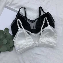 Кружевной сексуальный женский Повседневный кружевной бюстгальтер без косточек с мягкими чашечками, эластичный бюстгальтер для сна, модный беспроводной бюстгальтер высокого качества