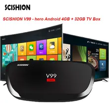 SCISHION V99 – Hero Android5.1 H.265 4GB + 32GB TV Box Octa-Core H.265 4K Mini PC Bluetooth4.0 Multi-Language Smart Media Player