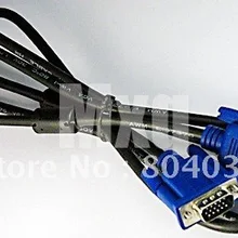 1 шт. 2009 модельный профессиональный кабель 5FT 1,5 M мужской VGA-Male VGA кабель для ПК настольного компьютера двойной SVGA порты кабель