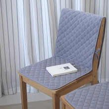 Сплошной цвет хлопок из льна для стула Подушка Нескользящая Высококачественная подушка для сиденья/задняя Подушка для стула может быть зафиксирована на стуле
