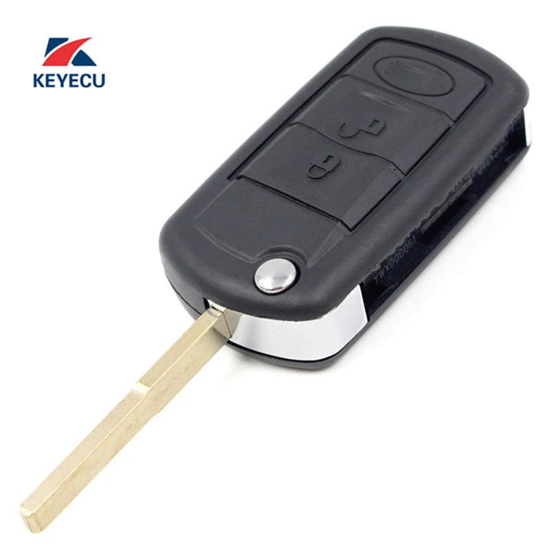 KEYECU Replacement Flip Remote Car Key Shell Case Fob 3 Button for Land