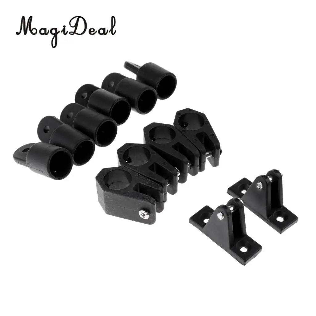 MagiDeal Universal 12Pcs/Set 22mm Boat Bimini Top Nylon Fittings Kits - Eye End+Jaw Slide+Hinge Replacement for Water Sport Acce