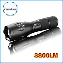LED Flashlight 3800 Lumens Tactical XM-L T6 Torch Zoomable light For 3xAAA or 1x18650 Camping Hiking