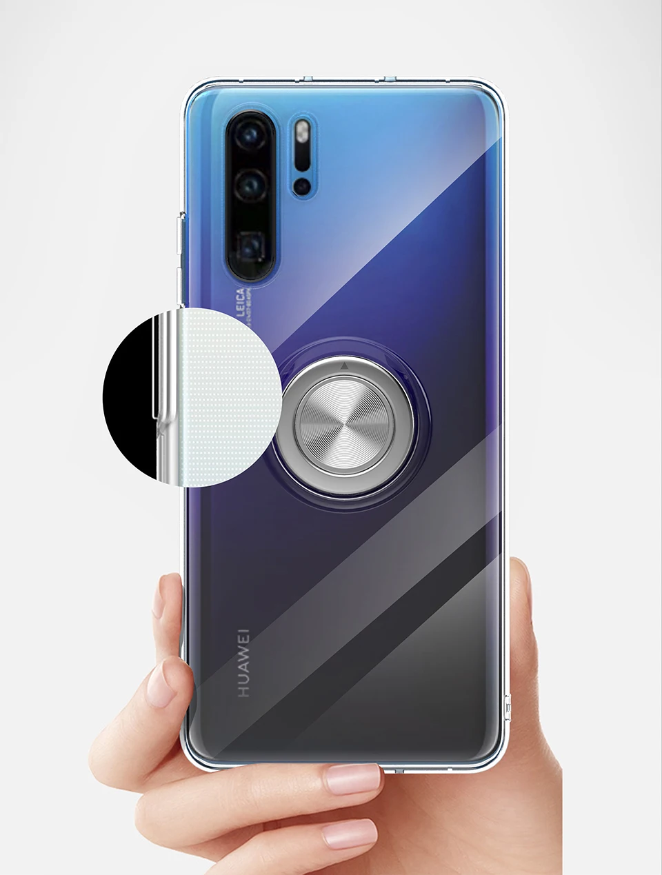 Чехол для huawei P30 Pro Lite, прозрачный мягкий силиконовый чехол с кольцом-держателем для huawei P20 mate 20 Pro X Honor View 20, чехол для телефона