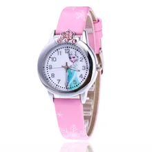 Лидер продаж relogio feminino 2018 Новый relojes мультфильм детей Часы Принцесса часы модная детская одежда симпатичный кожаный кварцевые часы девушка