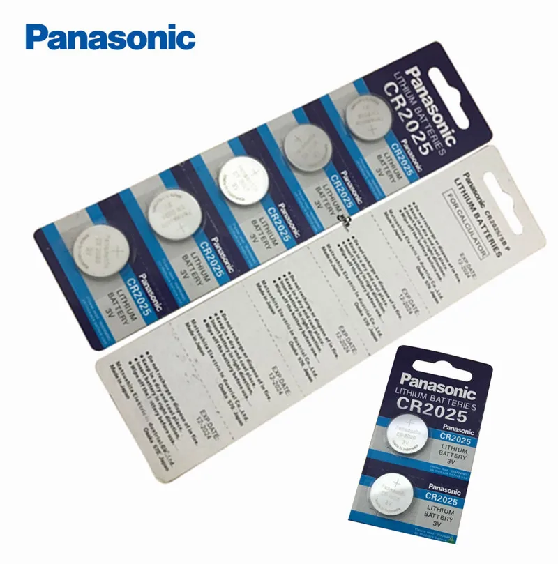 12pc original PANASONIC Button Cell Battery CR2025 Watches 3V PANASONIC Control Toy Batteriesin