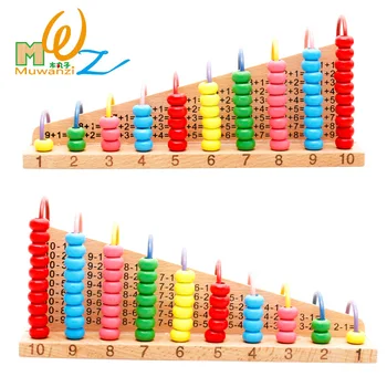 

MWZ Beech Wooden Abacus Bead Counting Frame Calculation Arithmetical Frame Rack Abaci Calculatorb Math Toys
