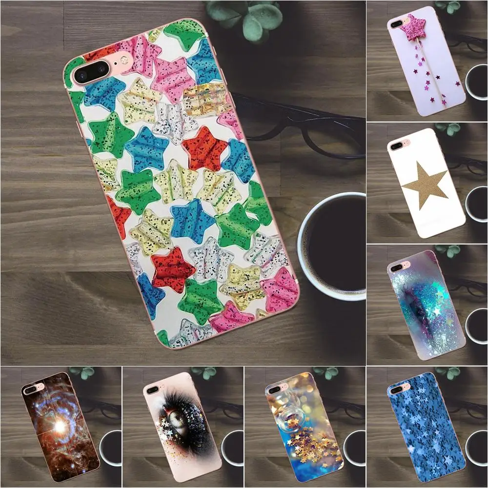 Bixedx Painted For Huawei G8 Honor 5C 5X 6 6X 7 8 9 Y5II Mate P7 P8 P9 P10 P20 Lite Plus 2017 Glitter Love Pink Bling Star | Мобильные
