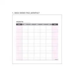Cute Kawaii Weekly & Monthly Work Planner Book Diary for Kids - School Supplies (Month plan)
