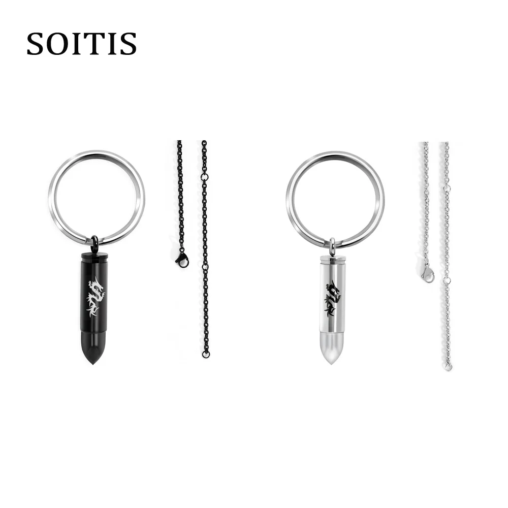 SOITIS модный новый стиль Дракон узор ожерелье с пулей Многофункциональный черный