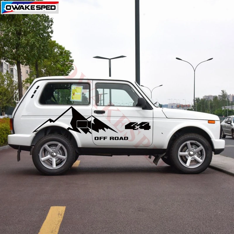 Графическая наклейка для LADA NIVA 4X4 внедорожник горы декор кузова автомобиля двери