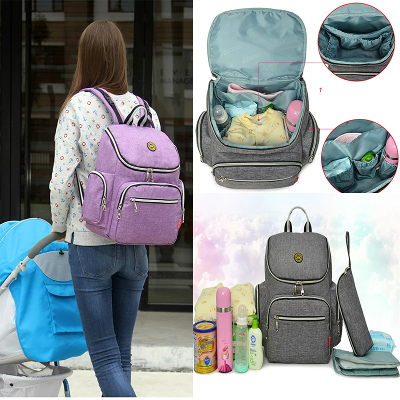 Large Capacity Diaper Bag Baby Care Mummy Bags Anti Theft Multifunctional Maternity Stroller