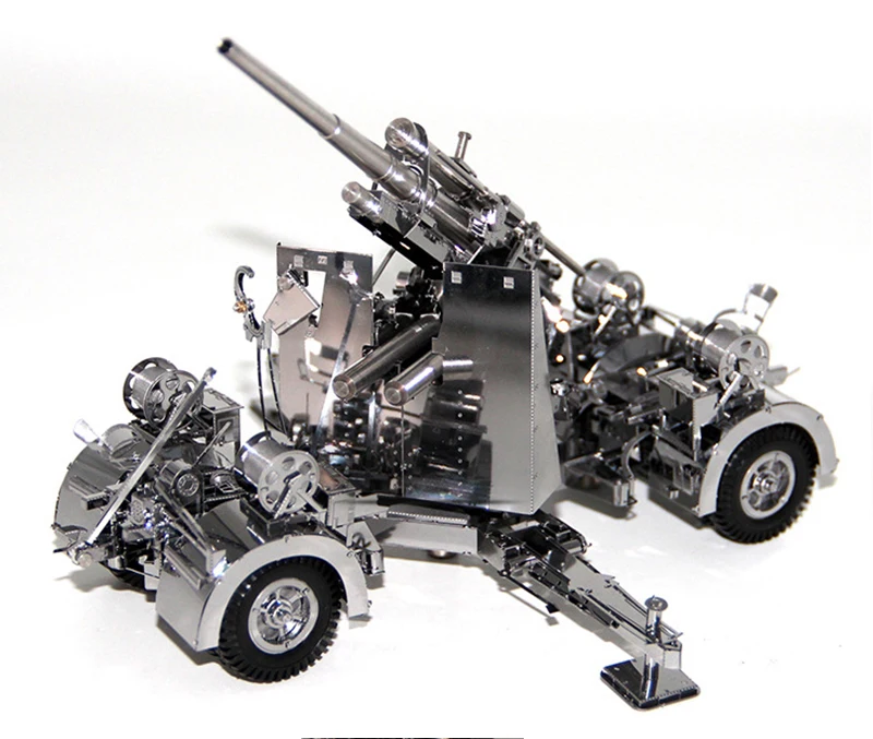 Presentes de Natal Metal Jigsaw Puzzles Modelo Alemanha 88 Air Defense Anti Artilharia Tanque Adulto Crianças Brinquedos Educativos Coleção 3d 6 Quebra-cab.
