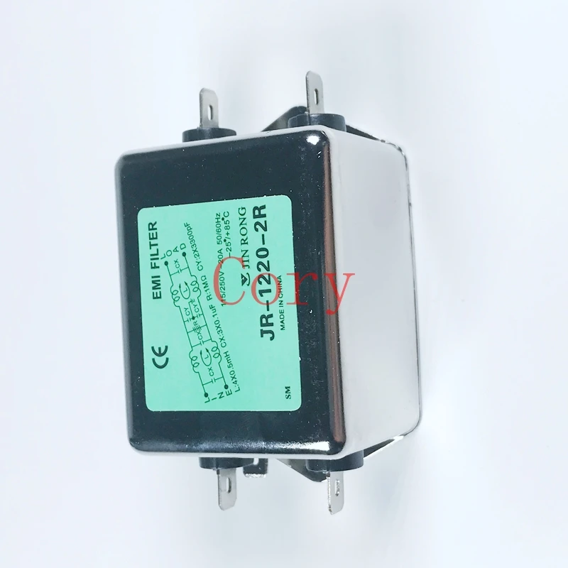 

1PCS Power Line Filter AC 115/250V, 50/60Hz 20A Rated Current JR-1220-2R