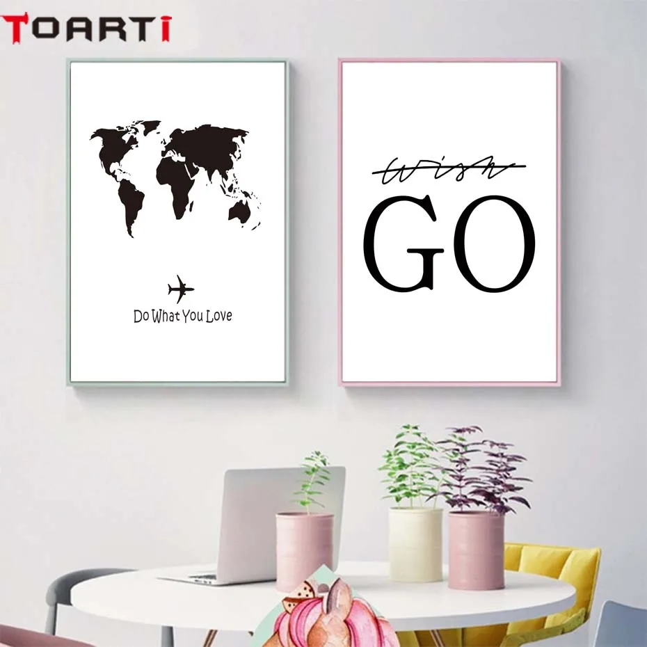 Motivational Quotes Canvas Painting By Numbers Do What You Love Poster & Prints For Kid Living Room Home Decor Inspiron Wall Art (2)