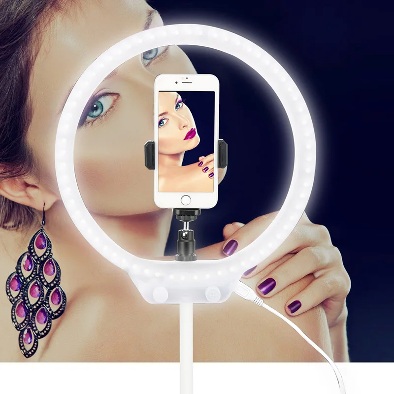 

Zomei 128PCS Selfie LED Ring Light Dimmable LED Video Studio Light with Tripod for Canon Pentax Fujifilm Sony Nikon DSLR iPhone