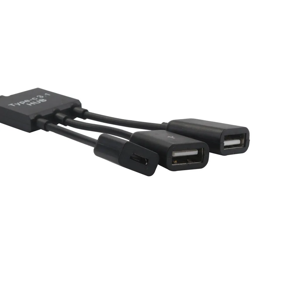 

Type-C Cable 3 in 1 USB C OTG Host Cable Hub Cord Adapter Connector Splitter