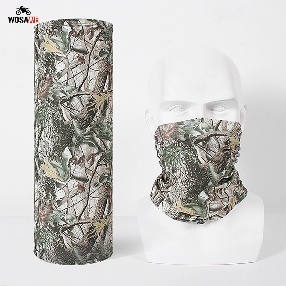 

3D Camouflage Motorcycle Neck Gaiter Face Shield Mask Tube Military Cycling Hunting Airsoft Fishing Tactical Bandana Scarf Mask