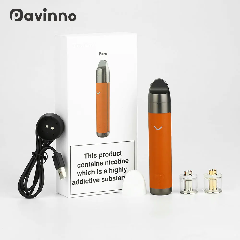 

Original Pavinno Puro Pod Starter Kit 1450mAh Built In Battery Can Be Operated Via APP Ecig Vape Kit