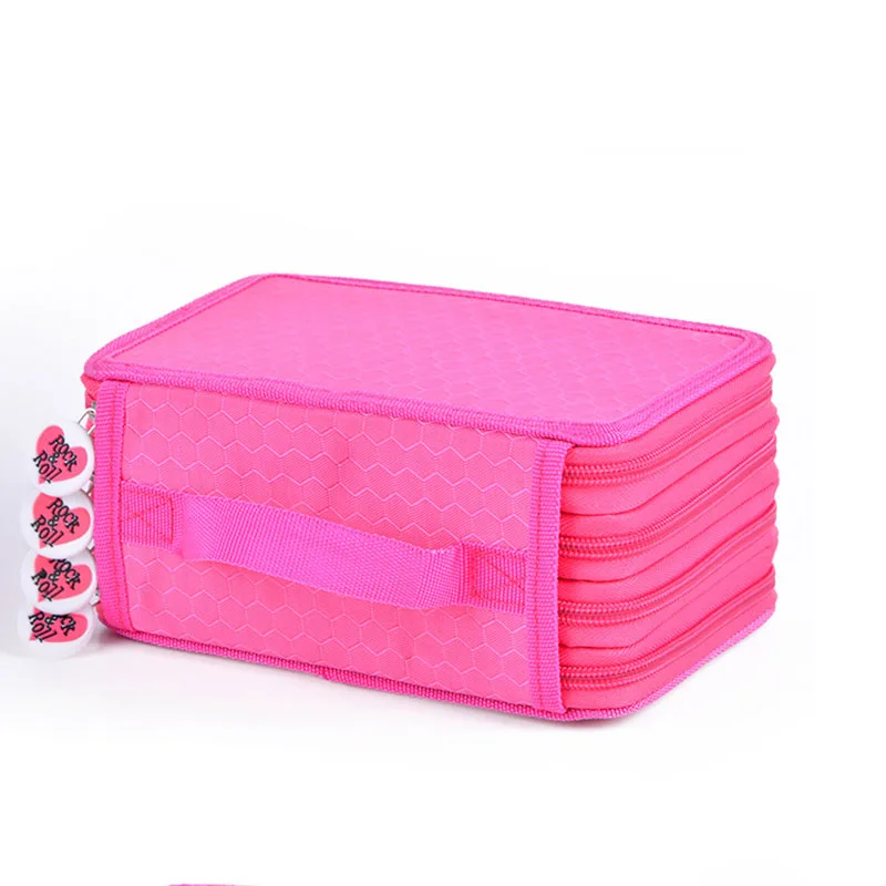 Caixa de Papelaria Esboço Escola Lápis Case Buracos Penalidade Grande Zíper Caneta Bolsa Quatro Multi Camadas Menino Meninas Conjunto 72 17 High Quality Material escolar e de escritório