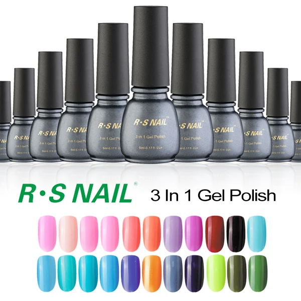 RS NAIL One Step Lacquer Nail Polish 5ml Soak Off UV Gel Polish Without