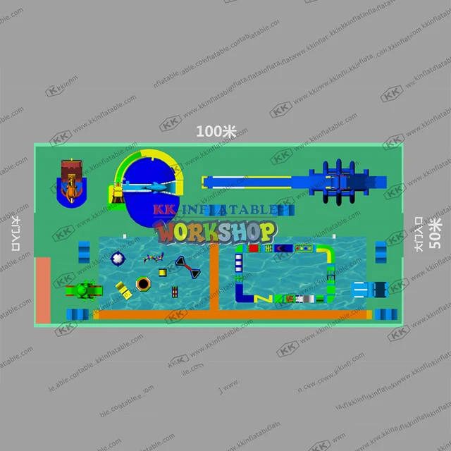 Inflatable Water Combination Paradise Inflatable Products Are Sold Wholesale 2