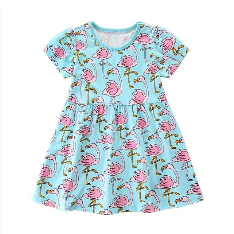

Vestidos for Girls Summer Dress Princess Dress Children Cartoon Costumes for Kids Clothes Flamingo Girl Dresses