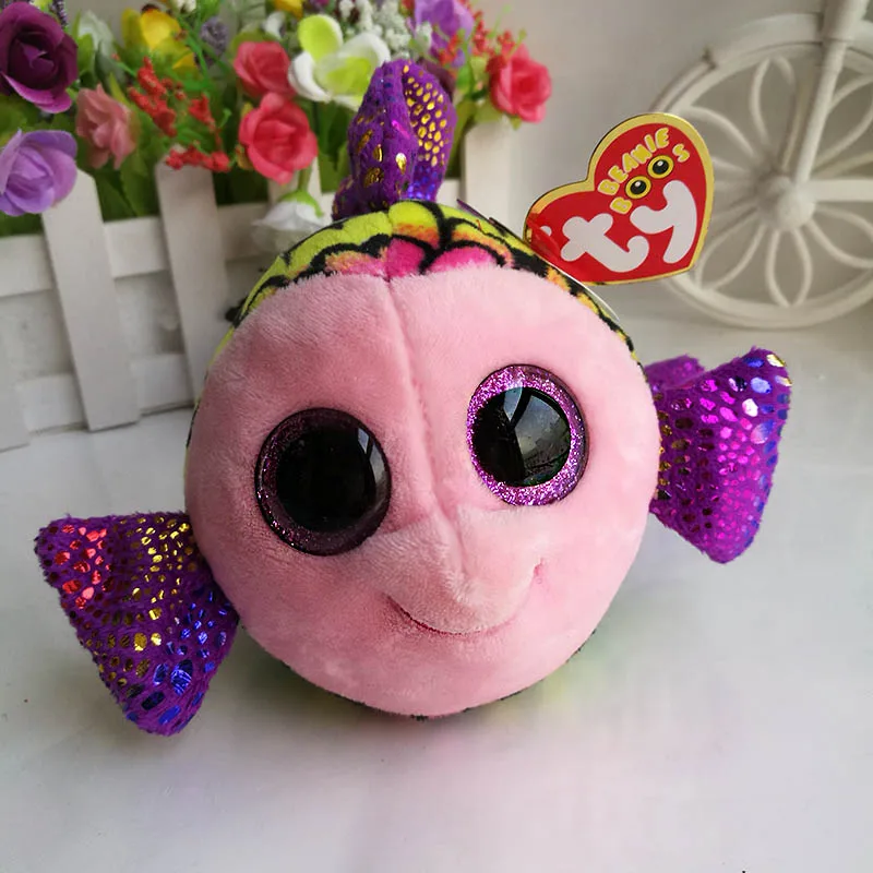 

Ty Plush Toy 15cm 6 inch Flippy Multicolor Fish Stuffed Animal Doll Kids Toy Birthday Gift Hot Sale