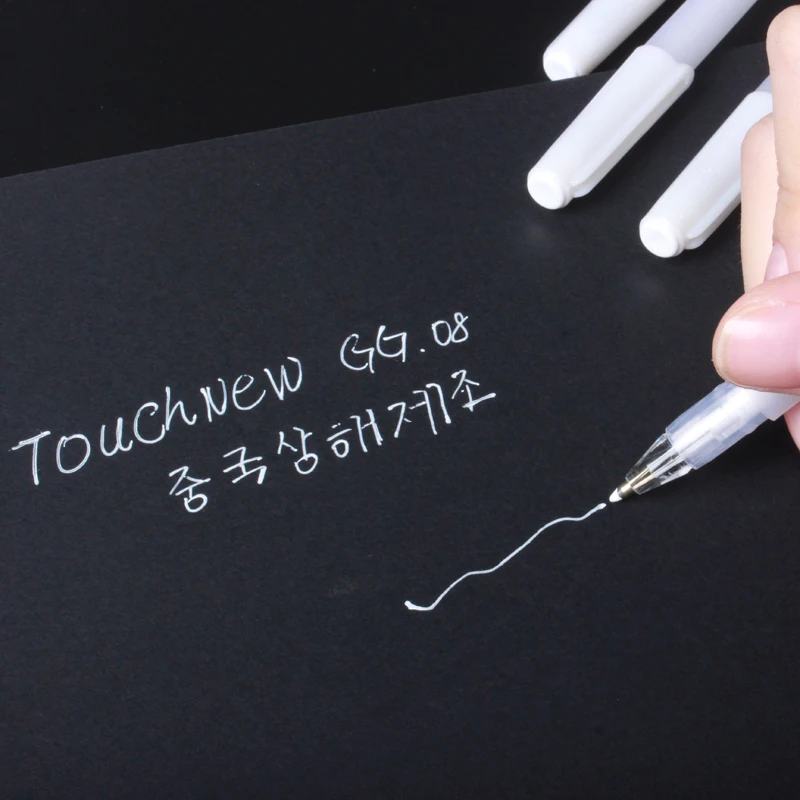 3 шт. TOUCHNEW 0 8 мм белый хайлайтер арт маркеры гелевая ручка эскиз тонкая подводка