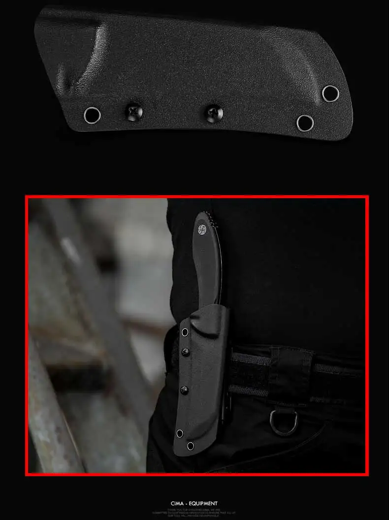 CIMA C896 Полный Тан фиксированным лезвием Ножи уникальный дизайн curve тактический нож боевой