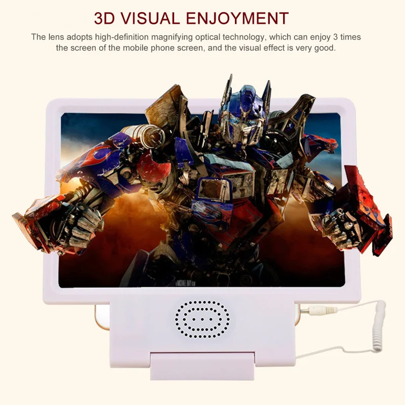 3D усилитель для мобильного телефона увеличительное стекло HD Подставка видео