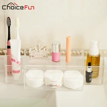Choice fun rectángulo avanzada maquillaje organizador de acrílico organizador de escritorio caja de almacenamiento de baño multifuncional sf-1504