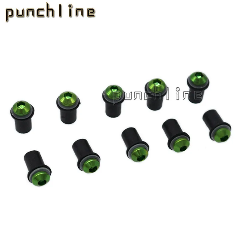 

Fit For NINJA 250R NINJA 300 ZZR 400 versys 650 versys 1000 KX 45 Windshield Bolts Screw Nut Fastener Kit 5mm 10Ps