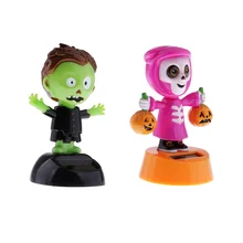 2 шт., не электрическая встряхившая головка, игрушки на солнечной энергии для детей, настольный декор автомобиля, милый солнечный танцор, день рождения, Хэллоуин, Декор, подарки