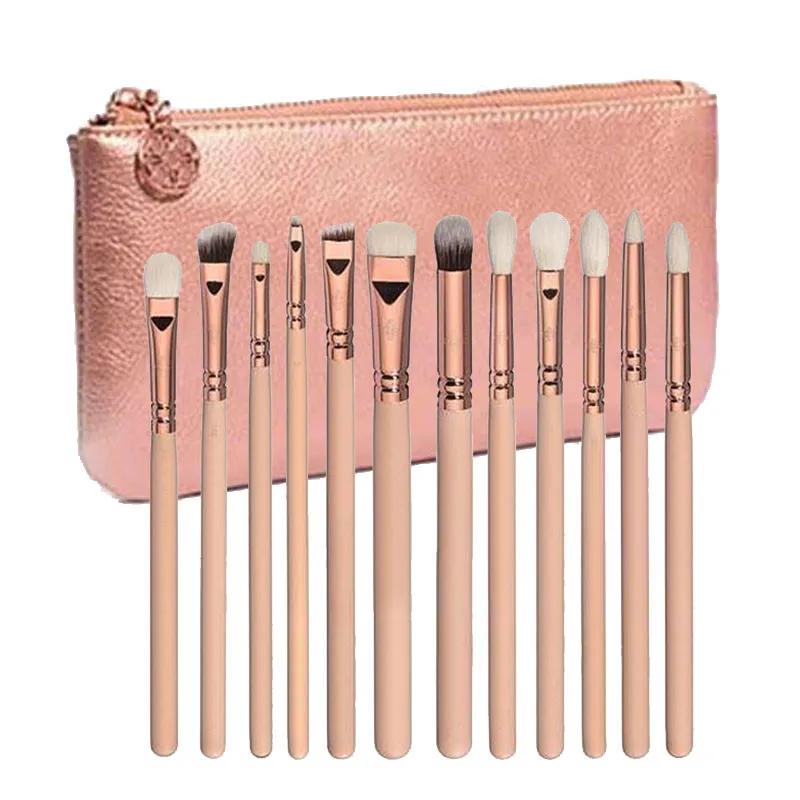 

2018 12PCS Rose Gold Makeup Brushes Complete Eye Sets Tools Powder Foundation Blending Make up Brush Women Pincel maquiagem
