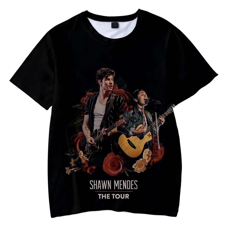 Летняя футболка shawn mendes Детская с 3d принтом для мальчиков и девочек 4 5 6 7 8 9 10 12 лет